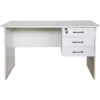 1.2m White Office Desk with Drawers