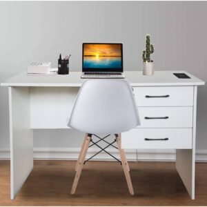 1.2m White Office Desk with Drawers