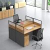 2-Way Office Workstation with Privacy Screen