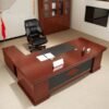 2.2m L-Shaped Mahogany Executive Desk