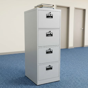 4-Drawer Steel Filing Cabinet with Individual Locks