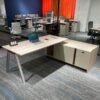1.8m L-Shaped Executive Desk with Side Credenza
