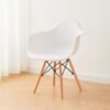 Moulded Visitor Chair with Wooden Legs