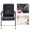 High-Back Ribbed Leather Visitor Chair