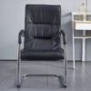 High-Back Ribbed Leather Visitor Chair