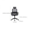 High-Back Ergonomic Mesh Office Chair with Headrest