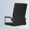 Ribbed Leather Cantilever Visitor Chair