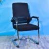 Mid-Back Mesh Cantilever Visitor Chair with Lumbar Pad