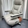 Cream High-Back Executive Office Chair