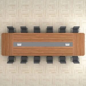 3.5m Modern Boardroom Table with Cable Boxes