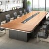 3.5m Modern Boardroom Table with Cable Boxes