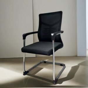 Heavy-Duty Mesh Cantilever Visitor Chair