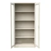 White Full-Glass Steel Filing Cabinet