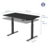 Black Electric Height-Adjustable Desk