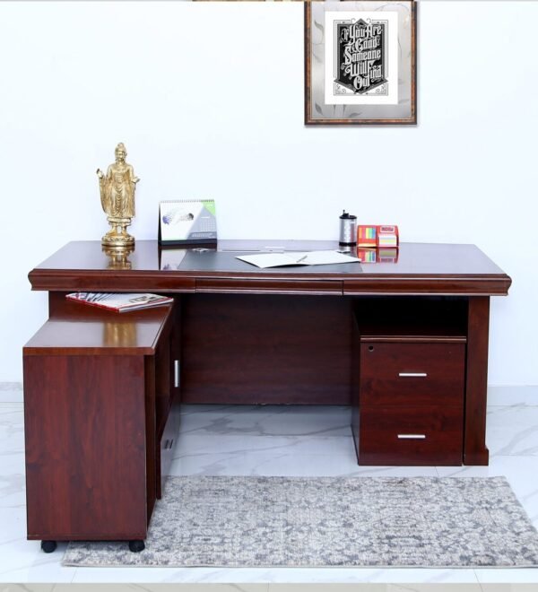1.6m Executive Desk with Mobile Side Return