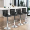 Black Adjustable Reception Counter Stool