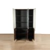 3-Door Wooden Filing Cabinet with Glass Doors