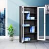 Grey Full-Glass Steel Filing Cabinet