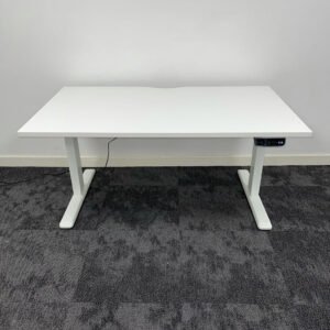 White Electric Height-Adjustable Desk