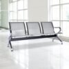 3-Seater Non-Padded Steel Waiting Bench