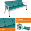 3-Seater Heavy-Duty Waiting Bench - Green
